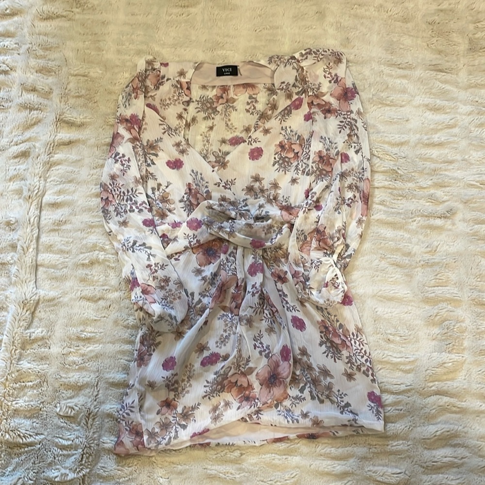 Women’s floral wrap mini dress